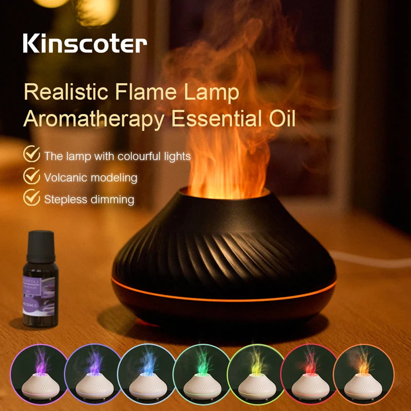 Volcanic Aroma Diffuser mit Farbflamme & Nachtlicht